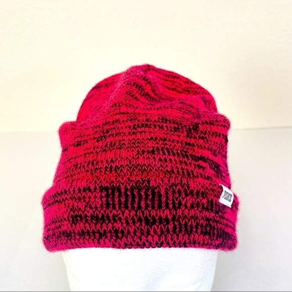 PINK VS Knit Slouch Marled Pink Beanie OS - Picture 6 of 9